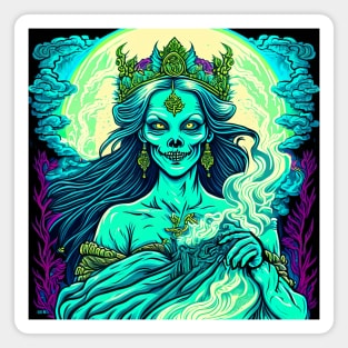 "Psychedelic Haunts: Unique and Colorful Halloween Horrors" Magnet